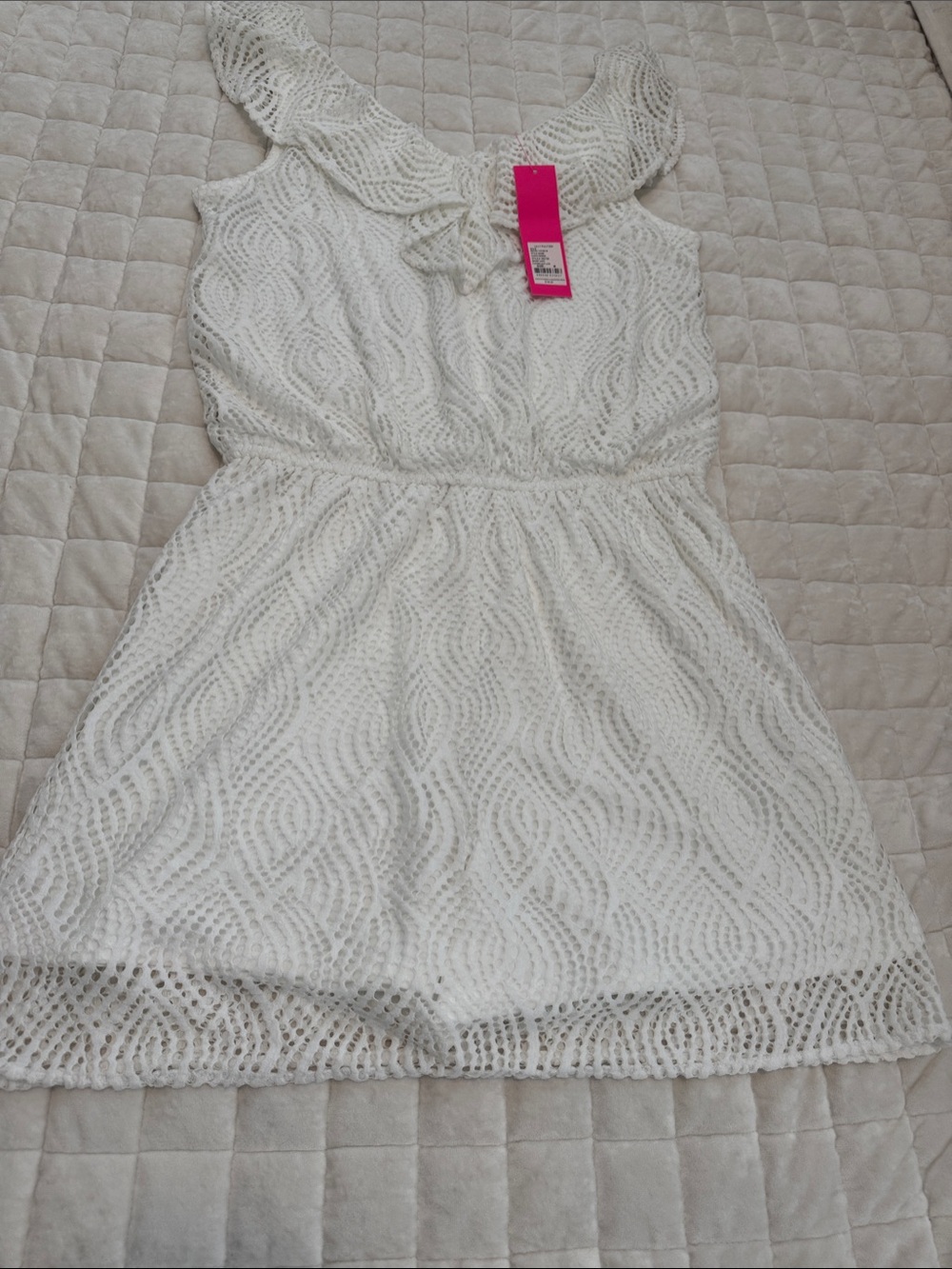 Lilly Pulitzer Alessa Romper in Resort White - Women’s Lace Romper NWT sz Med
